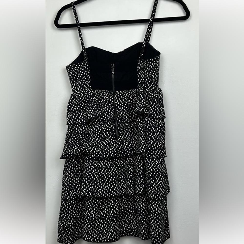 Alice & Olivia Corset Bustier Polkadot Ruffle Mini Dress Sz 0 - Picture 6 of 9